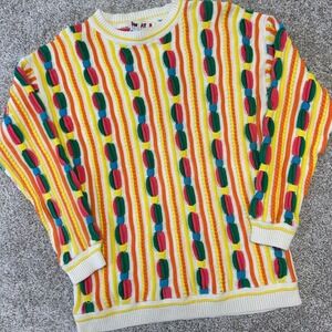 Vintage Sweater Clothes Textured Sweater Women Small/Medium USA Made 90s Cotton‎